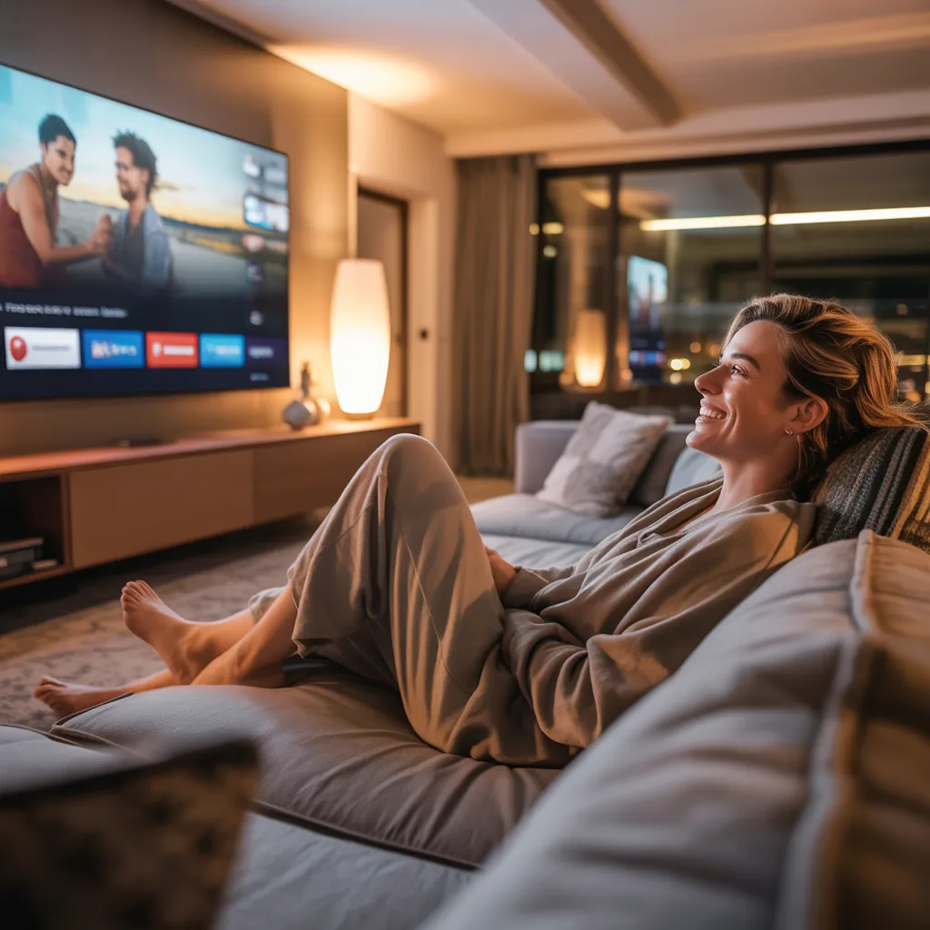 Client satisfait avec abonnement IPTV France